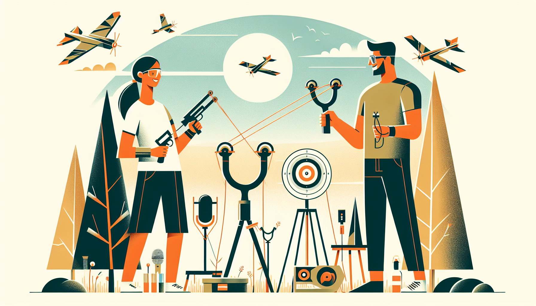 Backyard Slingshot Wars - Outdoors quest